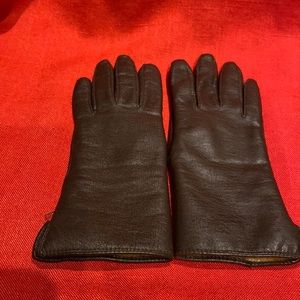 Ladies Brown Vinyl Gloves